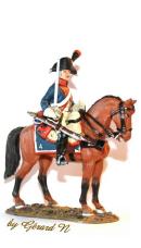 Figurine Del Prado Bataille Austerlitz Cavalier à la charge Cosaque Russe Empire 